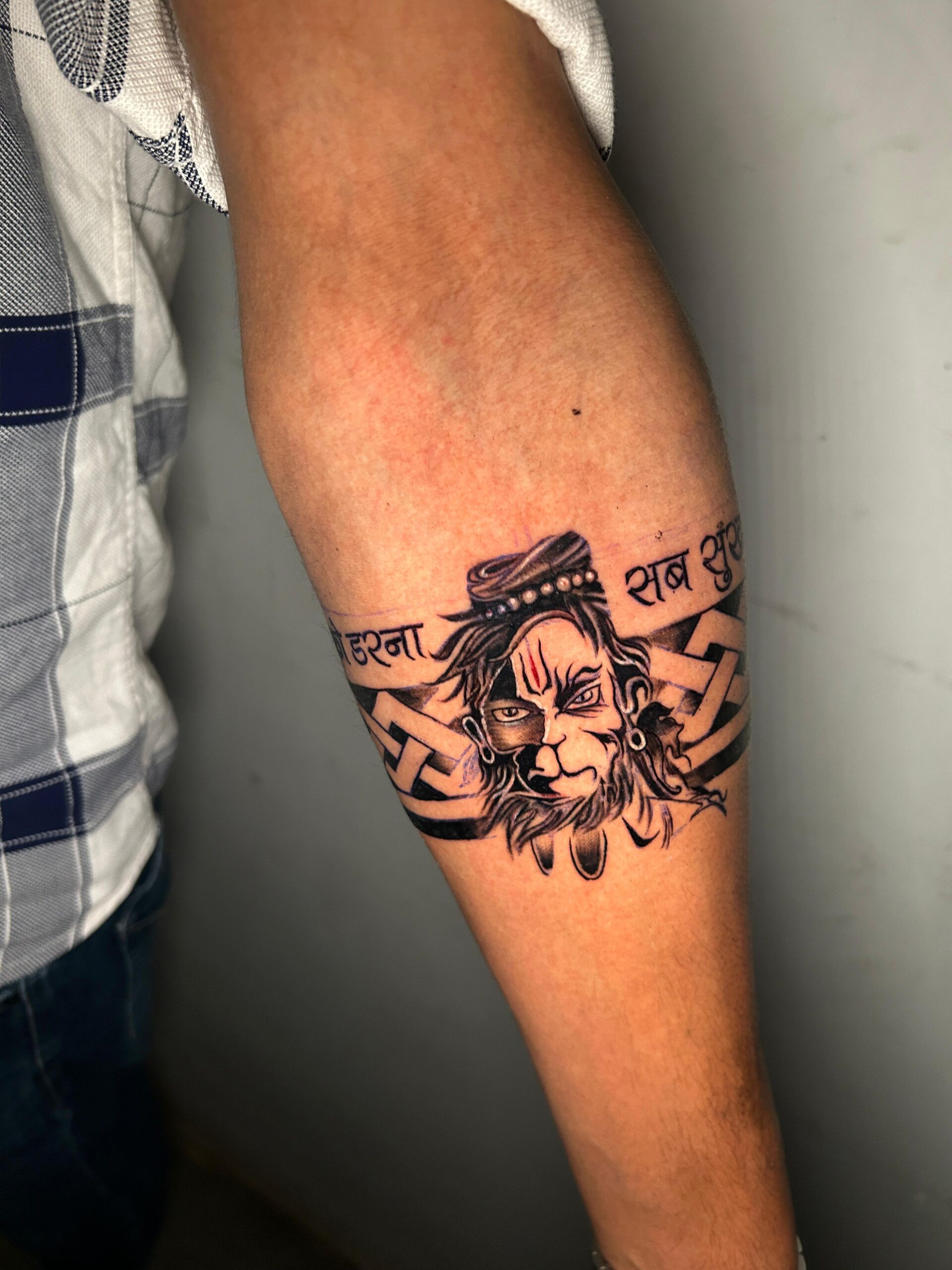 Hanuman armband tattoo by Electron Tattoos Gandhidham